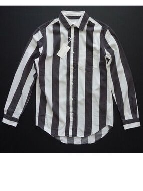 Gant Rugger Shirt Block Stripe Graphite Gray White 344947 Oxford Small